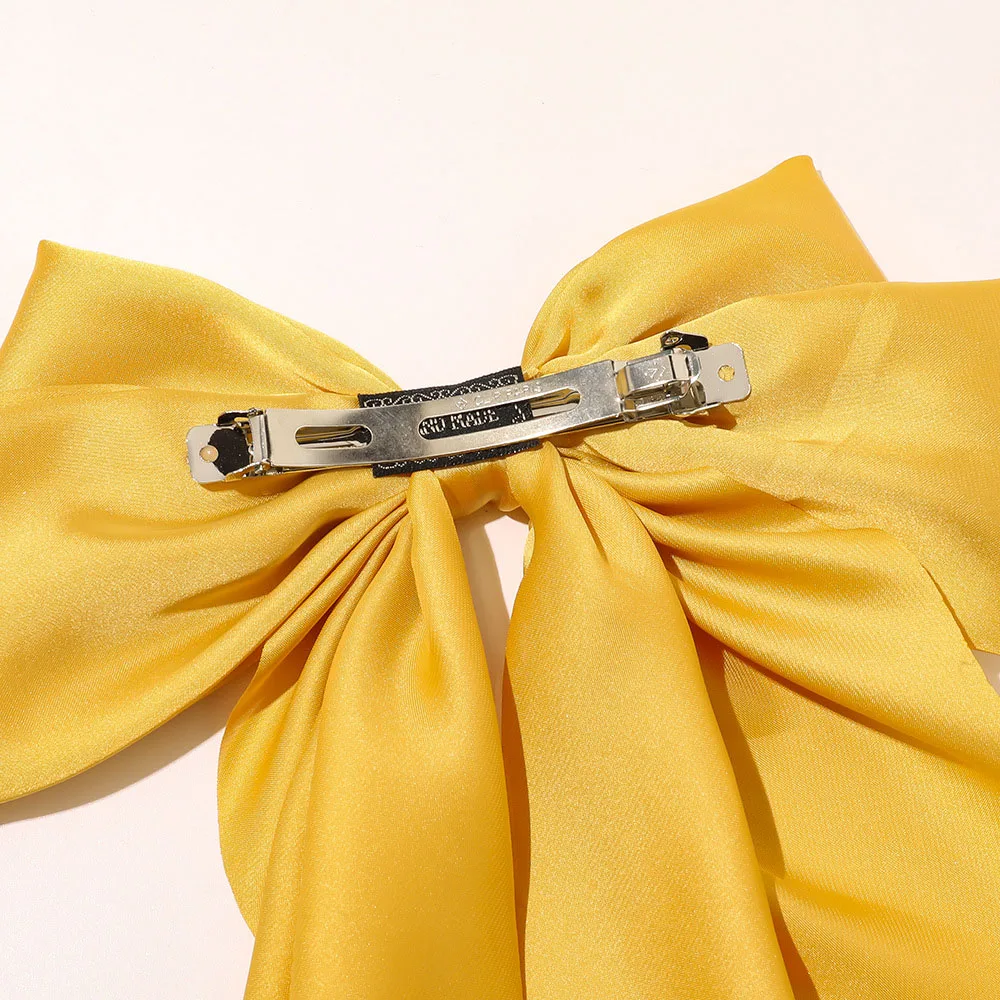

2021 New Spring Satin Girls Bow Hair Band Trendy Ribbon Hairpin Temperament Ribbon Bow Ladies Headwear Hair Accessories