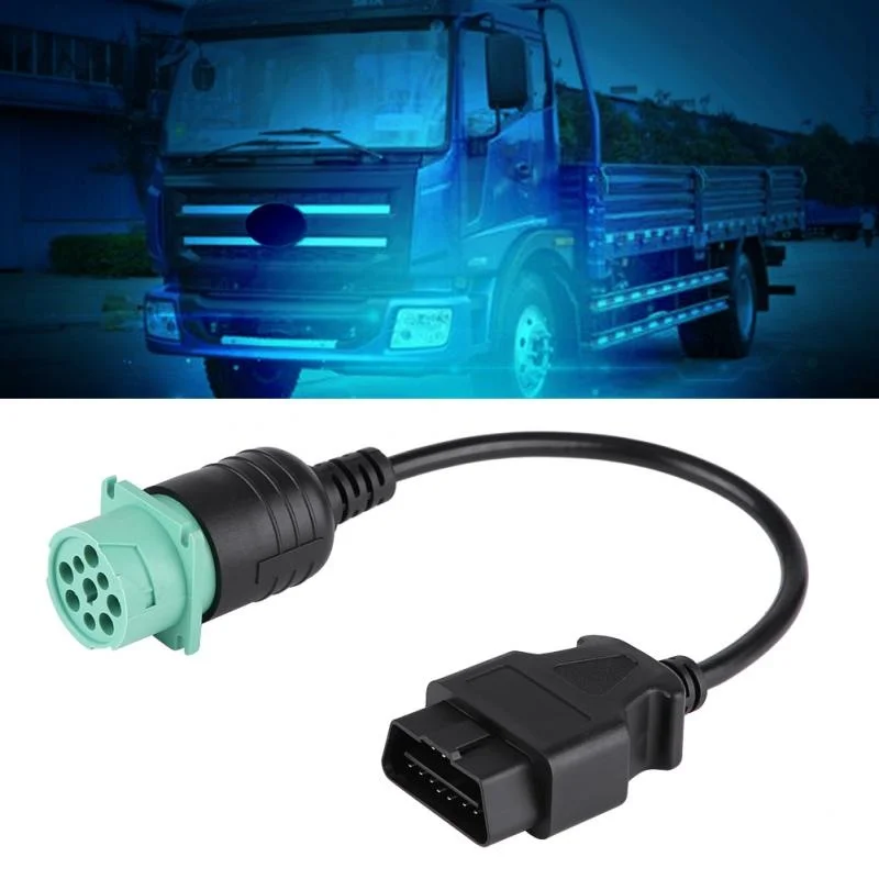 Диагностический сканер для грузовиков с 9-контактным на 16-контактный OBD2