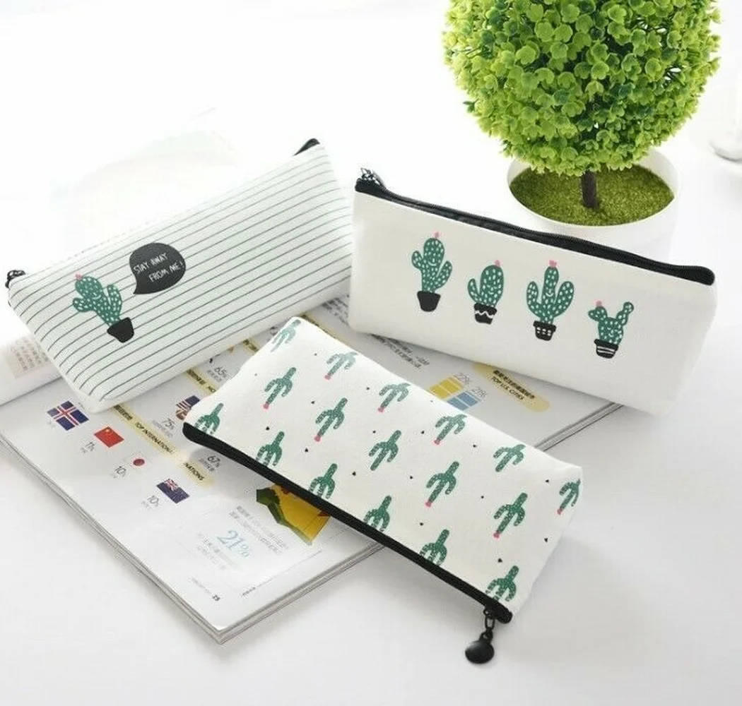 

cactus pen pencil case holder container organizer stationery Green Kids Gift Bag