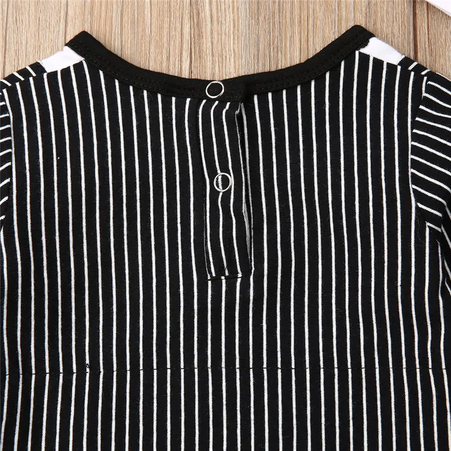 2Pcs Newborn Infant Kid Baby Boy Romper Halloween Bat Striped Long Sleeve Jumpsuit Playsuit Ghost Hat Clothes Costume 0-18M | Детская