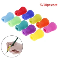 10pcsset silicone corrector therapy handwriting aid kids children student school stationery pen control right writing