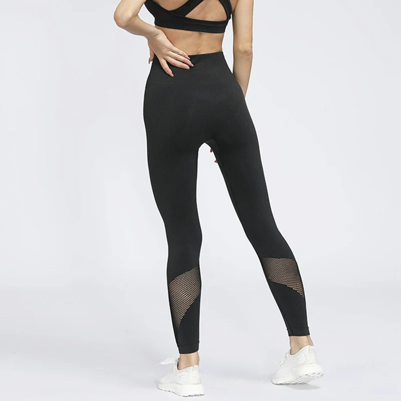 

Seemless Legging High Waist Mesh Gray Leggings Sportswear Gym Women Yoga Pants Shapewear Tights Squat Proof Peach Lift Leggings