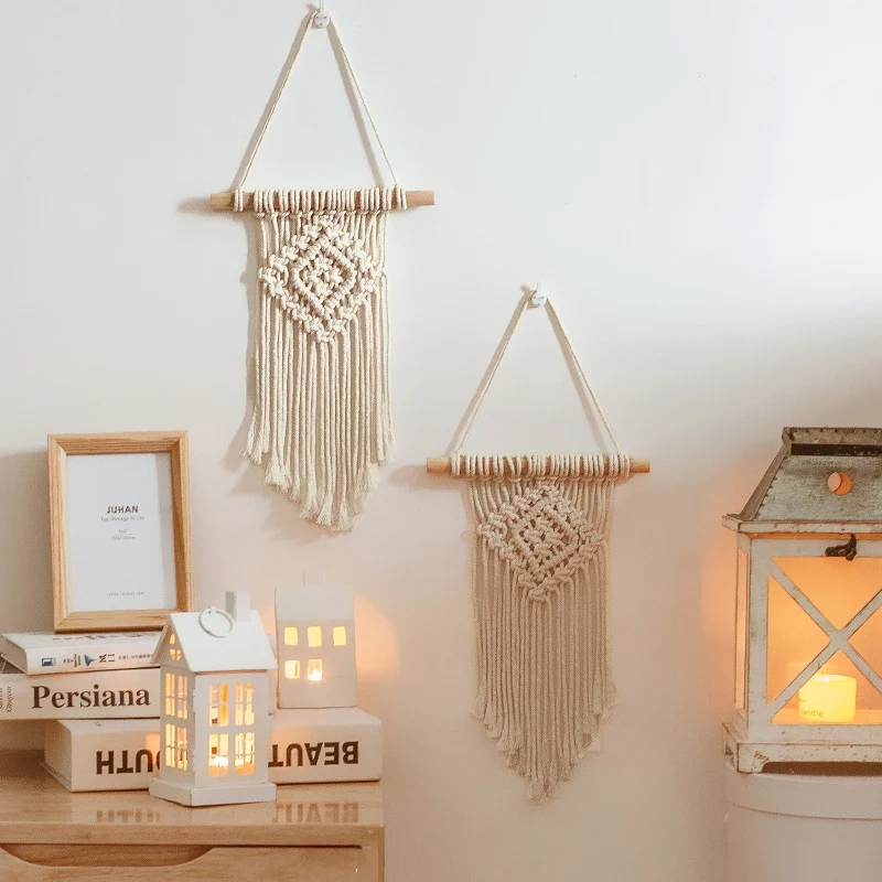 

Тканый гобелен ручной работы богемные настенные подвесные гобелены экологическое искусство настенный фон декор свадебный Декор для дома