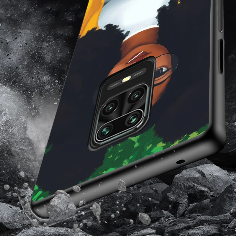 

Black Soft Cover Afro Girls Art for Xiaomi Redmi Note 9 9S 8 8T 7 7S 6 5A 5 4X 4 Pro Max Prime Phone Case