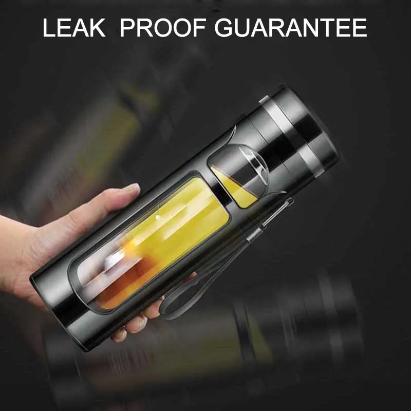 Бутылка для воды MYBOTTY с пластиковой крышкой 360 мл стеклянная изоляционная бутылка