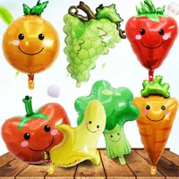 children cute cartoon vegetables and fruits aluminum film balloon birthday party wedding decorations inflatable toys baby shower