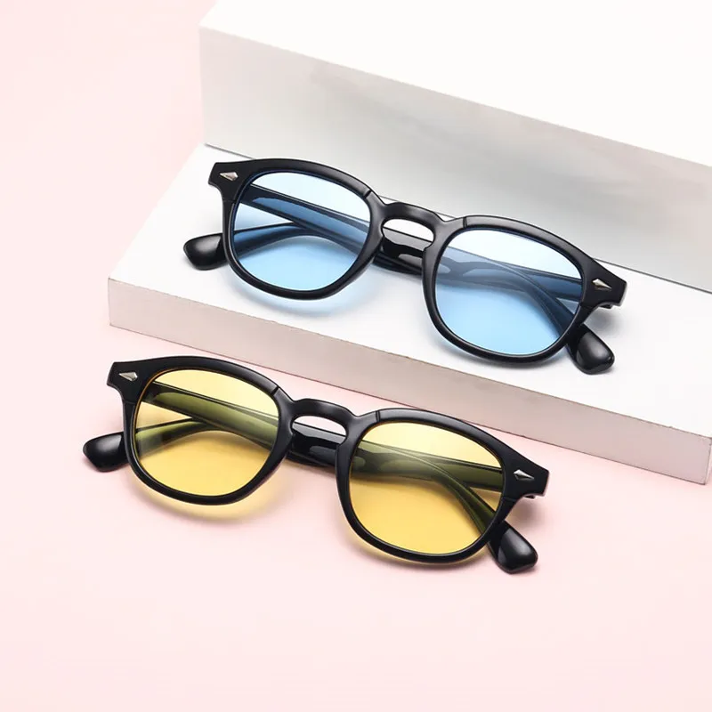 2020 винтажные круглые солнцезащитные очки в стиле Джонни Depp мужские с оттенком