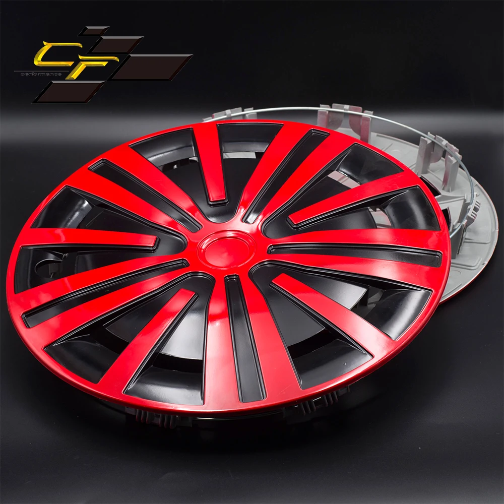 

1pc 390mm14 inch Car wheels Rim Cover For Universal Tire Center Hubcap Auto Decorations Refit Hub Caps Styling 15Spoke ClipTrims