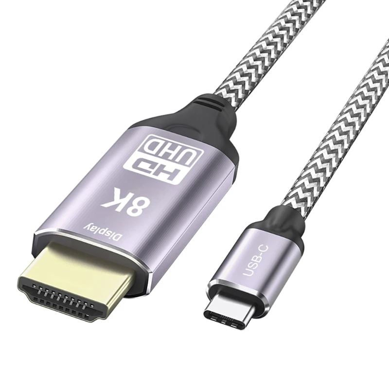 Адаптер преобразователя 60 FPS совместимый с USB C HDMI Тип в высокую дификацию/4K 144 Гц/8K