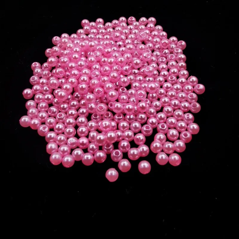 500 шт 4 мм ABS имитация жемчуга бусины Круглые ручной работы DIY ожерелье браслет