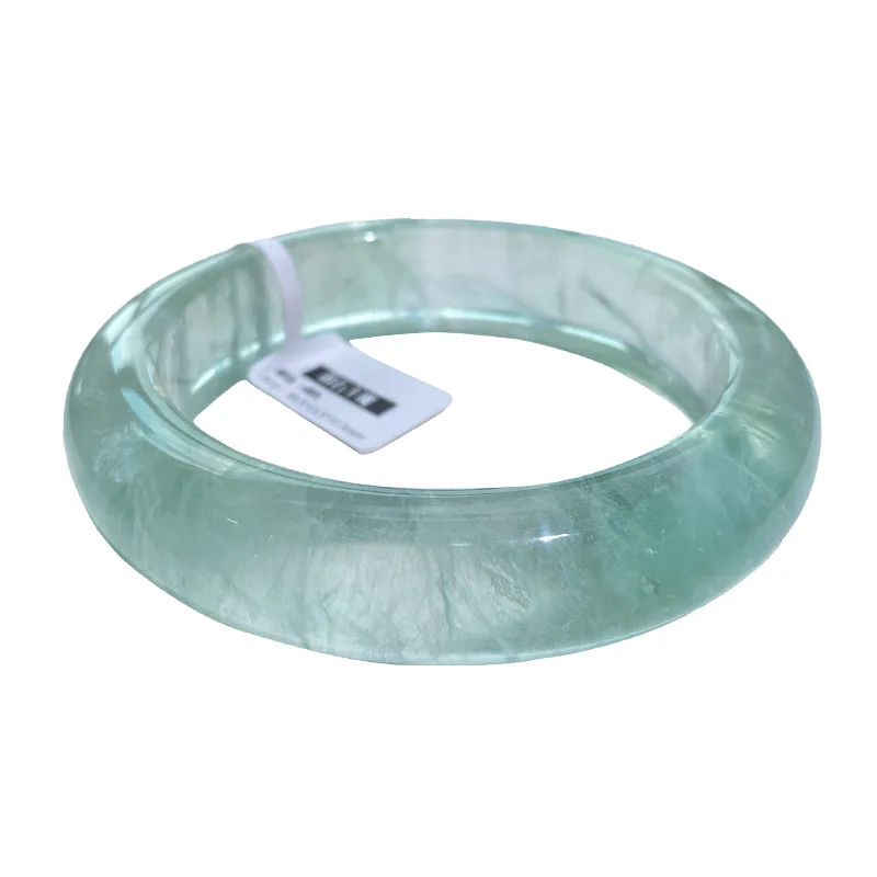 

Fresh Jelly Green Natural Fluorite Crystal Bangle For Girl Women Gift Lucky Crystal Bracelets Fashion Bangles Jewelry Accessorie