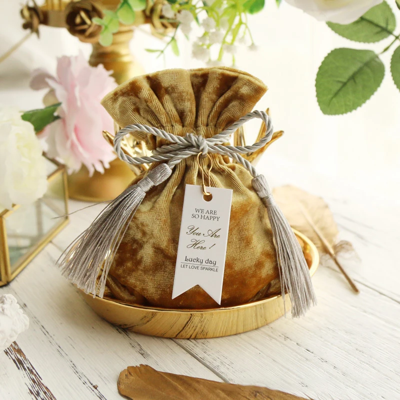 Свадебная вечеринка бархатная коробка для конфет подарочные пакеты свадебного