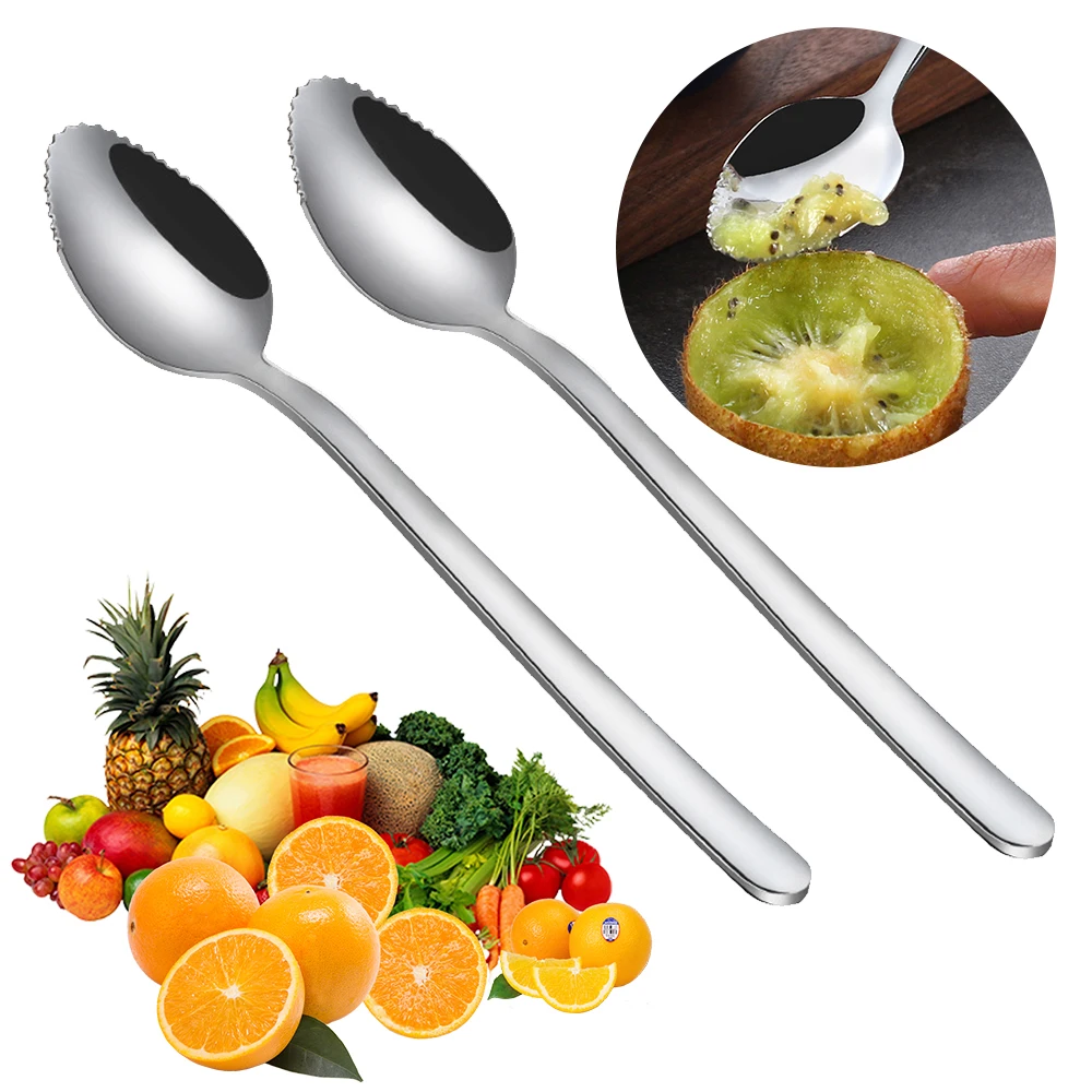 2 шт. для фруктов из нержавеющей стали дноуглубительные работы ложка Apple