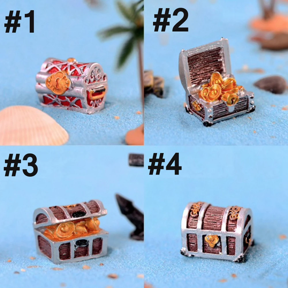 Сундук с сокровищами античный дизайн аквариумное Коралловое украшение пейзаж