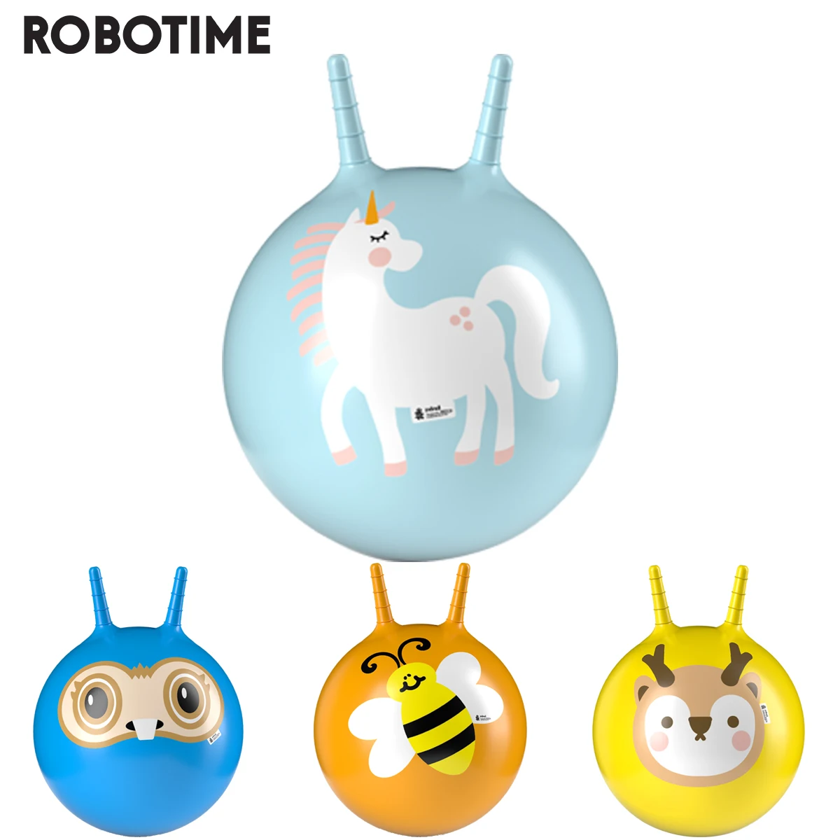 Robotime Kids Space Hopper прыгающие шары надувные шарики с ручкой насос образовательная