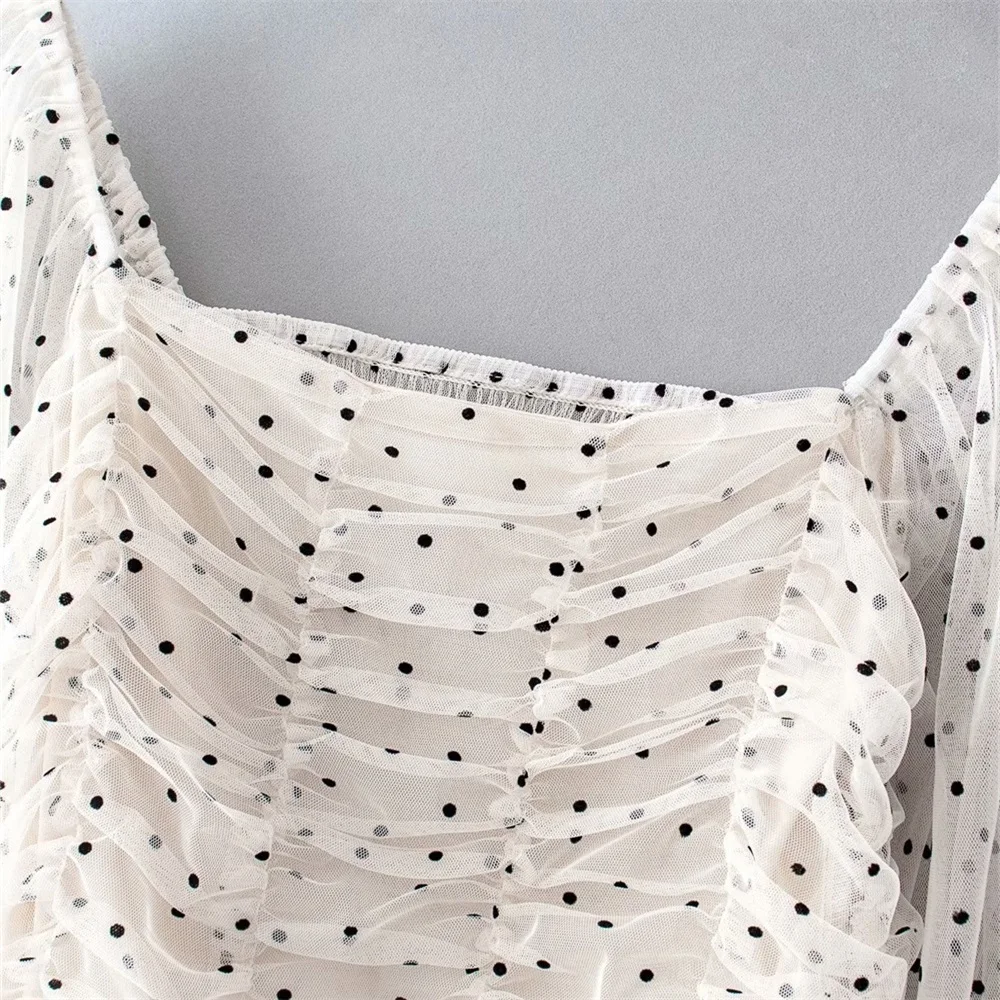 Летняя Новинка 2020 Повседневная сетчатая рубашка с воротником и 7 рукавами