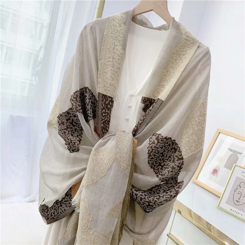 2021 тонкий хлопковый кашемировый шарф Женская мода мягкая теплая большая длинная