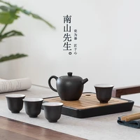 portable tea set black charms porcelain aesthetic tea set kung fu travel with tray gift box tetera porcelana teaware sets bg50ts