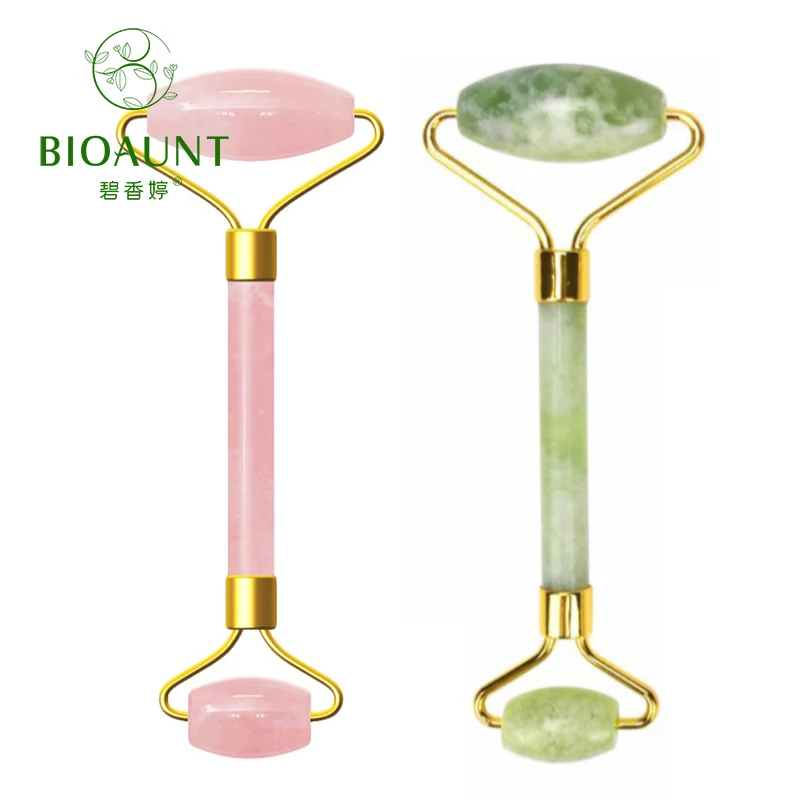 Натуральный нефритовый ролик из Натурального Розового Кварца массажный камень