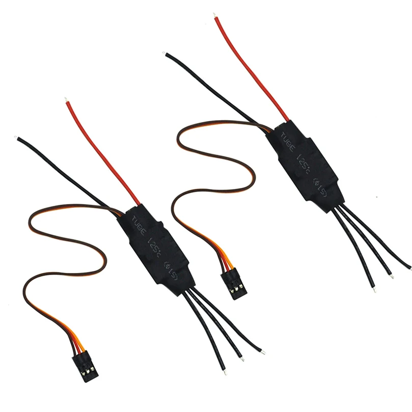 

2PCS 12A/20A/30A/40A/50A/60A/80A 2S-3S Brushed ESC Two Way Speed Controller with Brake Welded T Plug/XT60 for Remote Control