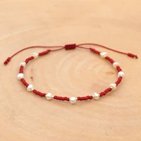 2021 boho bracelet myuki beads hand woven natural freshwater pearl friendship rope small bracelet for women pulseras armband
