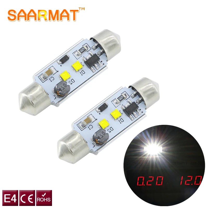 2x C5W C10W светодиодная автомобильная лампа 36 мм с чипами Cree 12 В для Volkswagen VW Passat B5 B6 3c