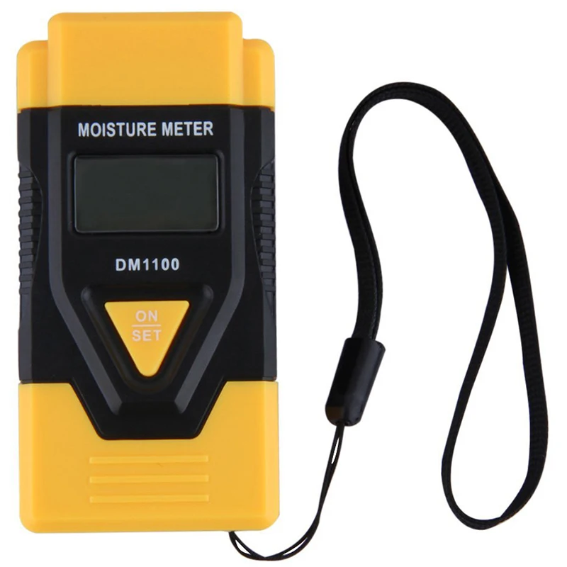 

MINI 3 in 1 Wood/ Building material Digital Moisture Meter, Sawn timber, Hardened materials and Ambient temperature (C/F) (Yel