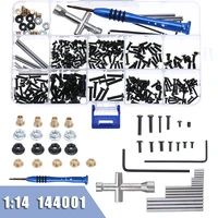 new 1 set metal round flat screws nuts screwdriver repair tools kit for wltoys 114 144001 rc car model diy tools