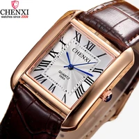retro watches men women 2021 couple gifts quartz wrist watch leather strap minimalism fashion square design roman numerals dial