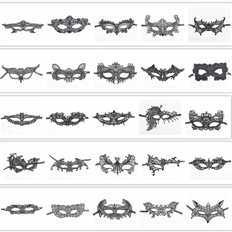 Sexy Lace Mask Masquerade Halloween Party Women Eye Masks masked ball Cosplay masque Venetian Costumes Carnival half face | Дом и сад