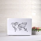 Современный Стикер для ноутбука с картой мира, Виниловая наклейка для MacBook, стикер для ноутбука, украшение кожи