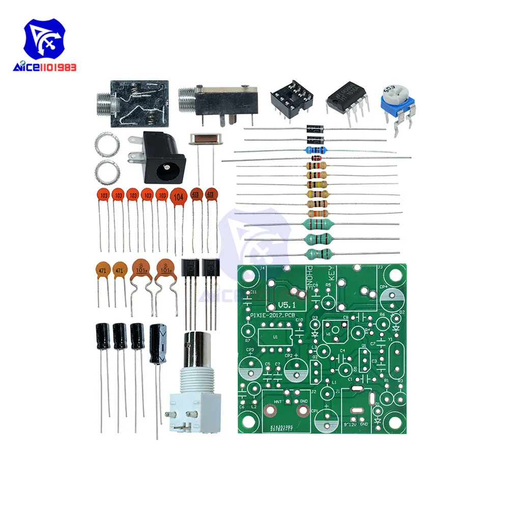 Diymore DIY радио 40 м CW коротковолновый передатчик Модуль микро низкая мощность амплитудный телеграф QRP Pixie комплект приемник доска