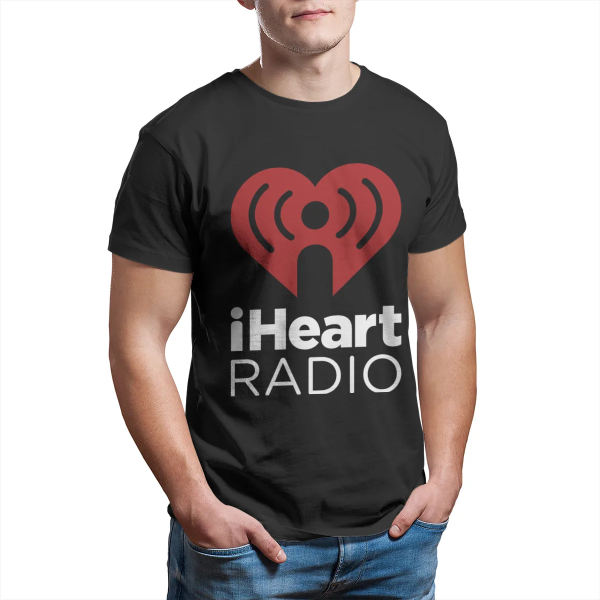 I Heart Radio Мужская футболка первой необходимости оптовая продажа одежды смешная