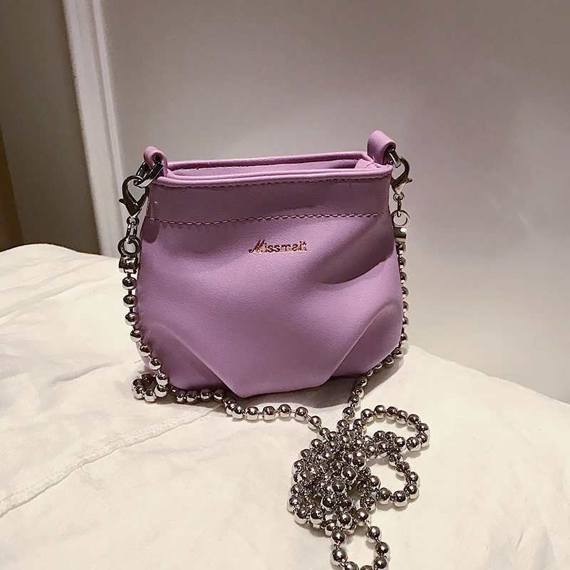 

Mini Bucket Crossbody bag 2021 Summer New High-quality PU Leather Women's Designer Handbag Chain Shoulder Messenger Bag Purses