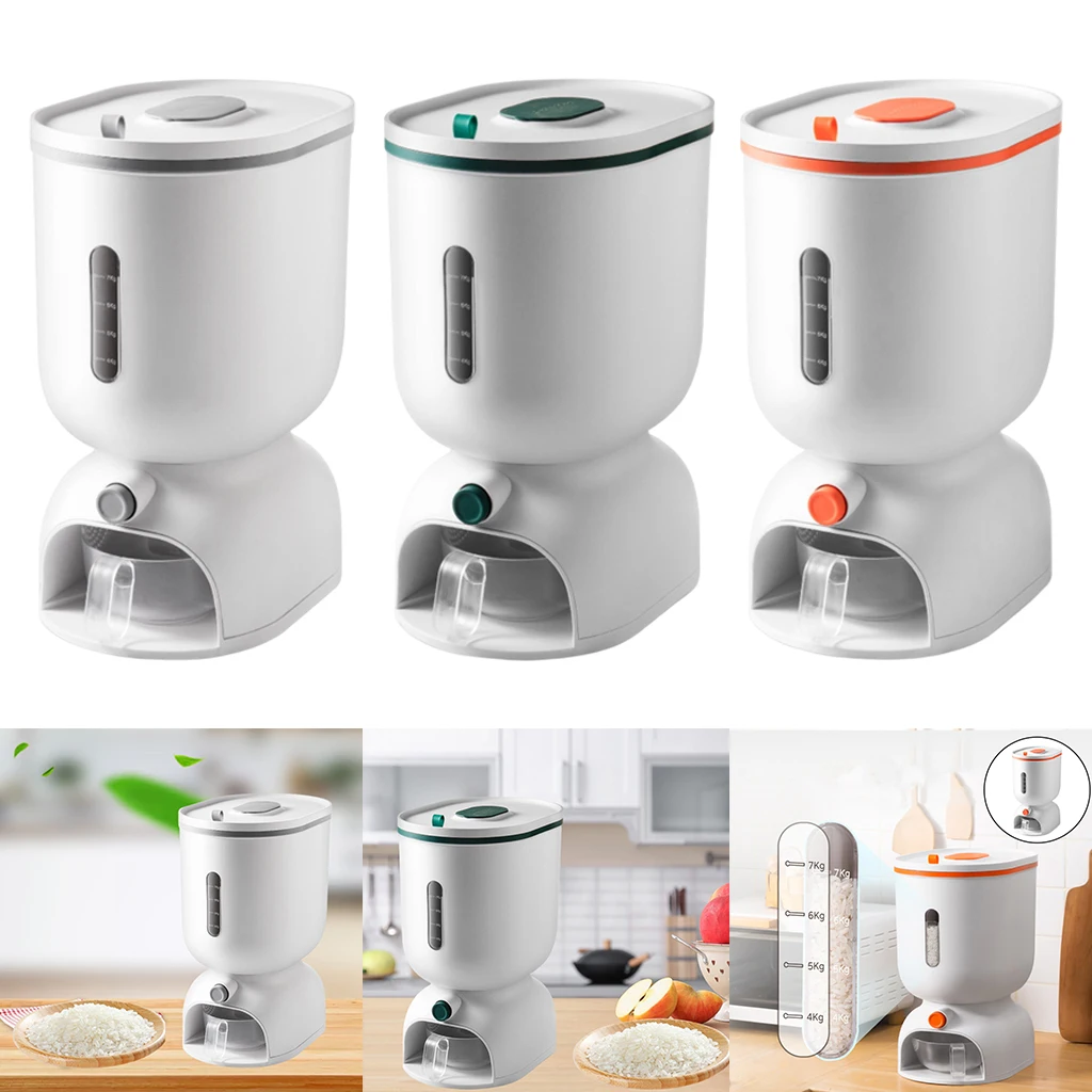 

6.5KG Large Rice Storage Box Bucket Food Flour Grains Dispenser Container