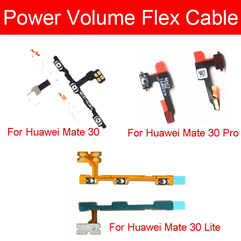 

Гибкий кабель для включения/выключения питания для Huawei Mate 30/Mate 30 Lite/Mate 30 Pro кнопка включения питания и громкости гибкие детали ленты