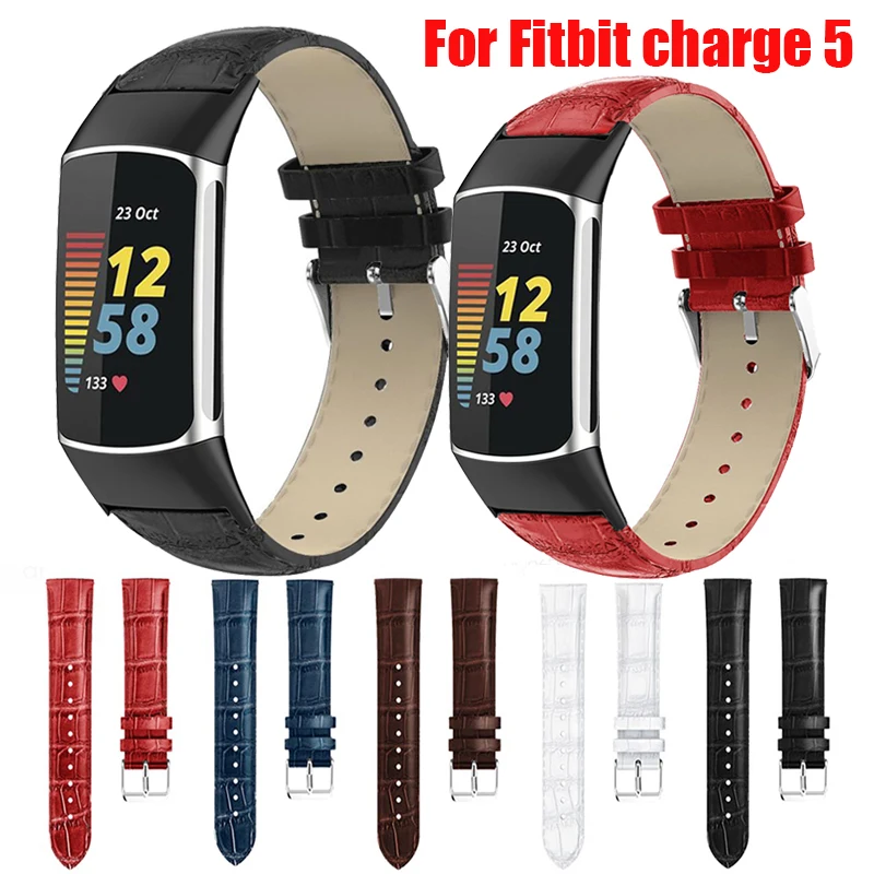 

Ремешок кожаный для Fitbit charge 5, сменный Браслет из натуральной кожи для умных часов fitbit charge 5