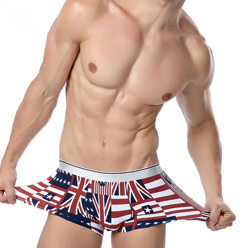 

4 Pcs Boxed Summer Mens Underwear Ice Silk Boxers Thin Loose Breathable Medium Waist Large Contrast Boxershorts Men