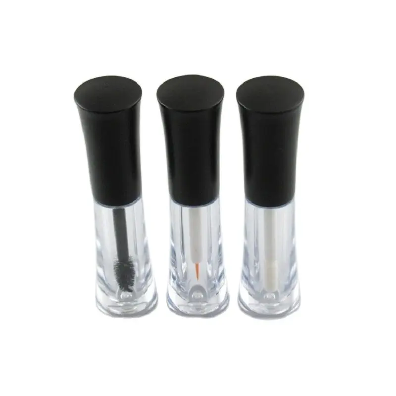 

Empty 2 ML Lipgloss Tube Clear Mascara Eyeliner Liquid Tube Refillable Cosmetic Container with Black Cap Lip Gloss Packaging