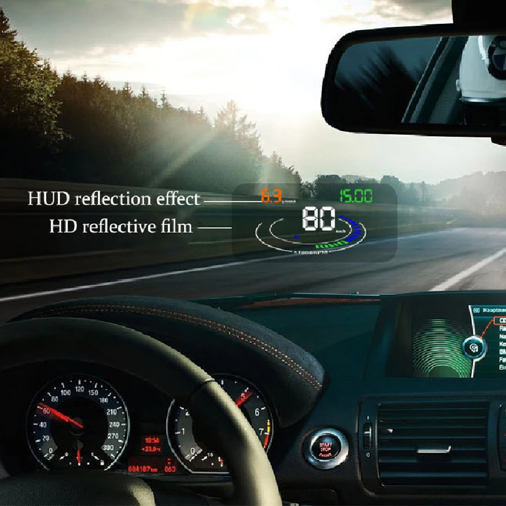 Автомобиль HUD светоотражающая пленка дисплей OBD общий проектор светоотражающая пленка защитный светоотражающий экран дисплей превышения скорости