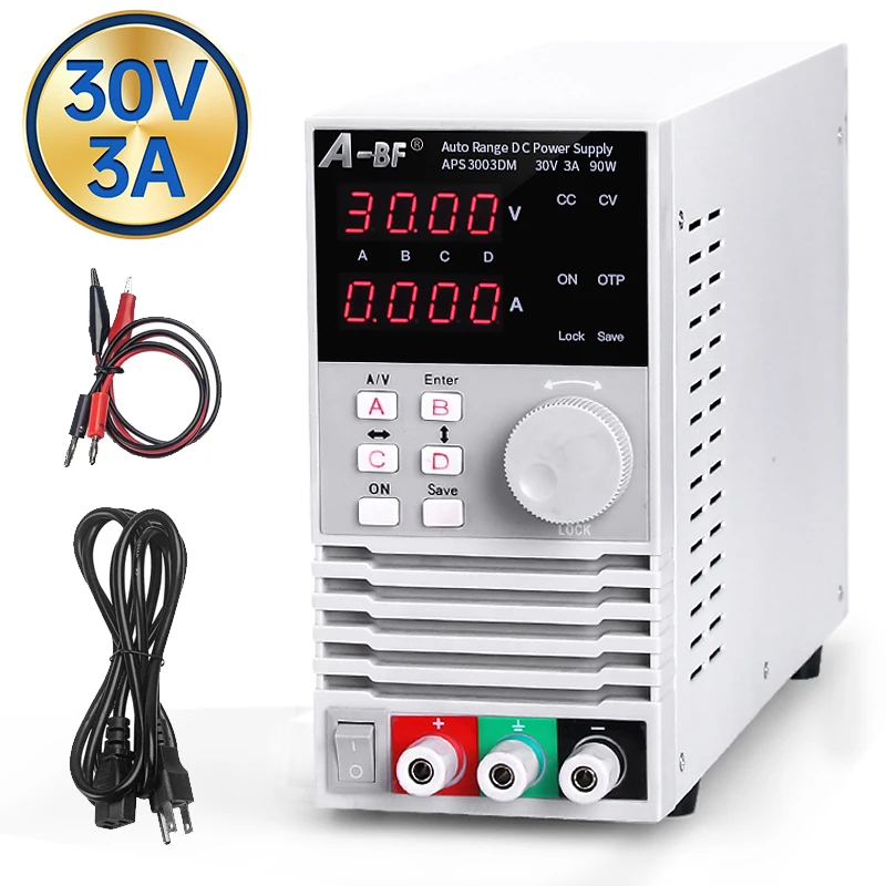 A-BF Digits DC Regulated Switching Adjustable Lab 30V 3A Power Supply Laboratory Precision LED Protect Eyes Bench Source 220 V |