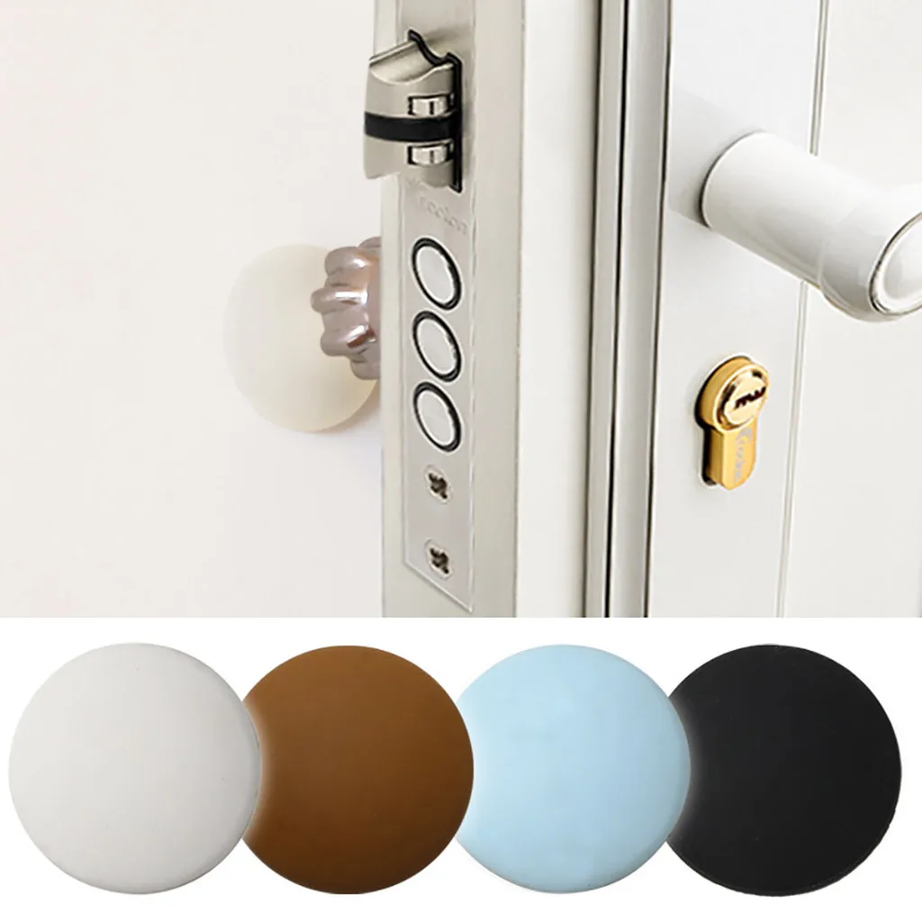 

Rubber Home Door Doorknob Back Wall Protector Savior Crash Pad Soft Rubber Pad To Protect The Wall Self Adhesive Door Stopper
