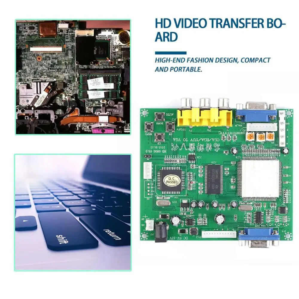 Новый RGB CGA EGA YUV К VGA HD видео конвертер доска HD9800 HD-конвертер плата GBS8200