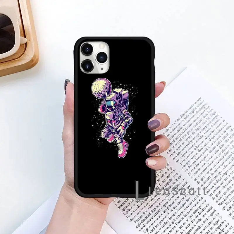 

Cute astronaut Phone Case for iPhone 11 12 mini pro XS MAX 8 7 6 6S Plus X 5S SE 2020 XR