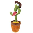 Танцующие игрушки-кактусы говорящие электронные плюшевые игрушки вращающийся пение танцор говорящая Новинка смешная музыка люминесцентные подарки Bluetooth