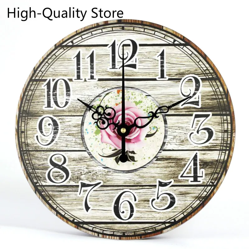 Современный дизайн винтажные часы имитация дерева для офиса кафе украшения