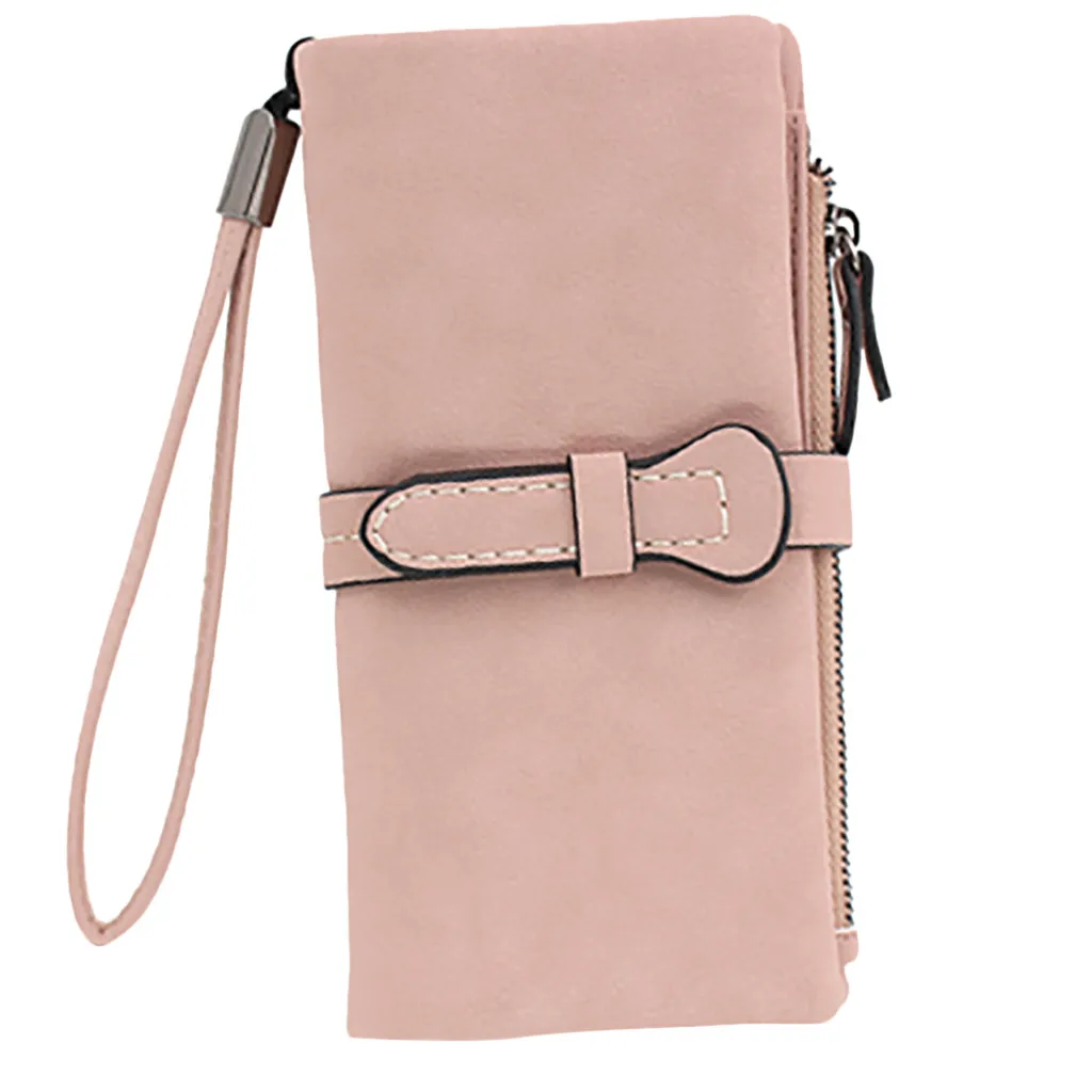 2019 весенние женские Новый матовый Длинный кошелек на молнии Многофункциональный