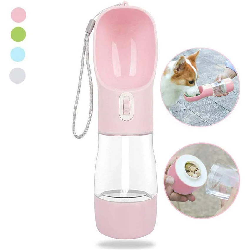 

Newest Pet Dog Cat Water Bottle Portable Puppy Water Feeder Drinking Bowl Silicone Sealing Ring Design for Dogs Pet Supplies