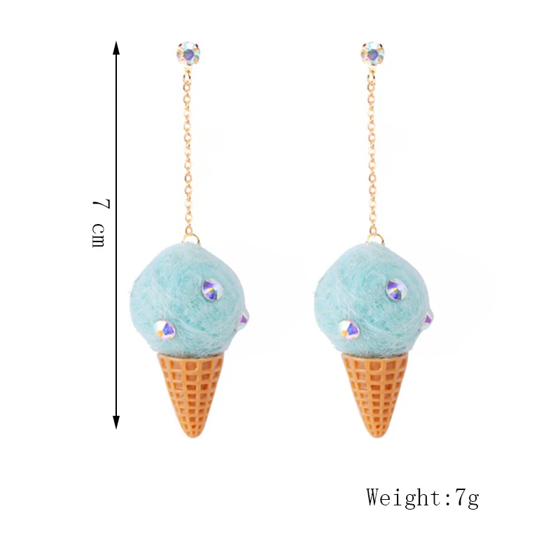 Женские Висячие серьги с помпоном корейские длинные из шерсти и мороженого