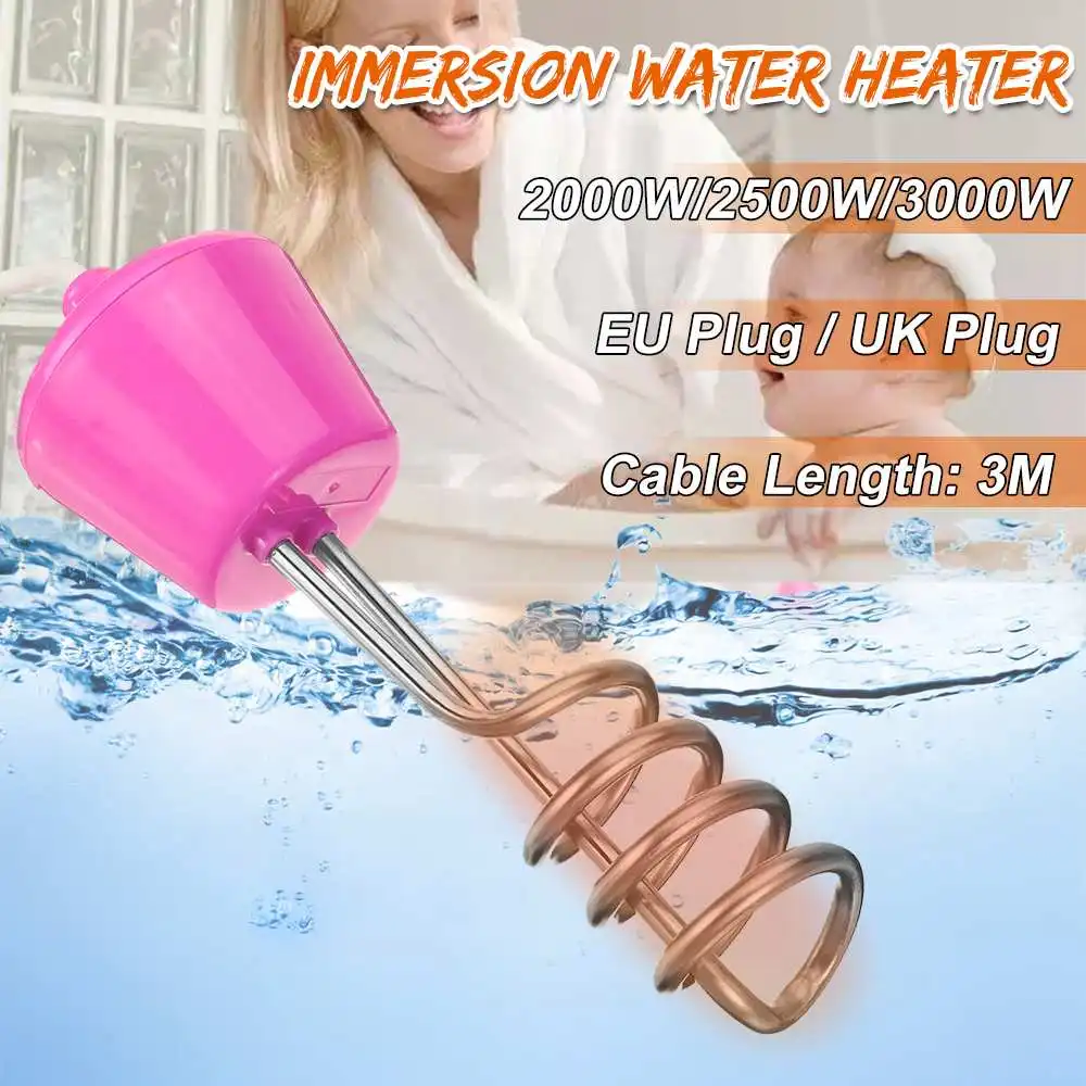 

2000/2500/3000W 300cm Electricity Immersion Water Heater Element Boiler Portable Water Heating rods for Inflatable Swimming Pool